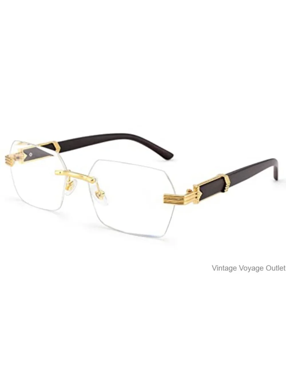 Rimless Frameless Sunglasses Y2K Retro Square Unisex UV400